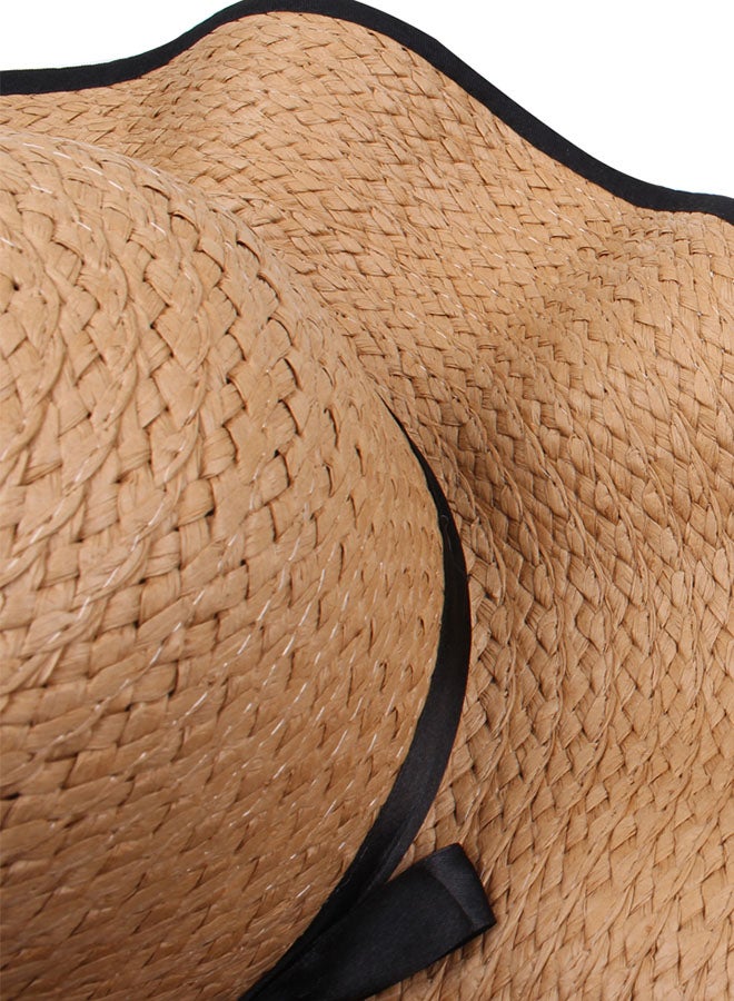 Generic - Straw Bowknot Hat Light Brown - Image 1