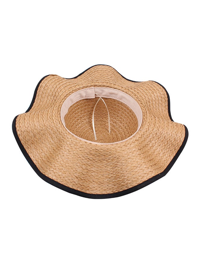 Generic - Straw Bowknot Hat Light Brown - Image 1