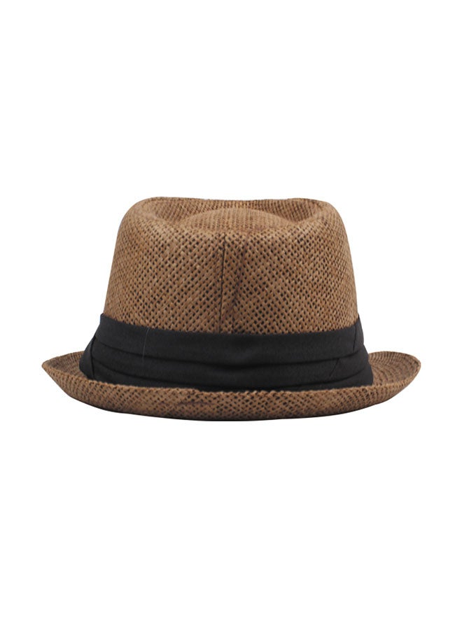 Ribbon Straw Hat Coffee - Image 2
