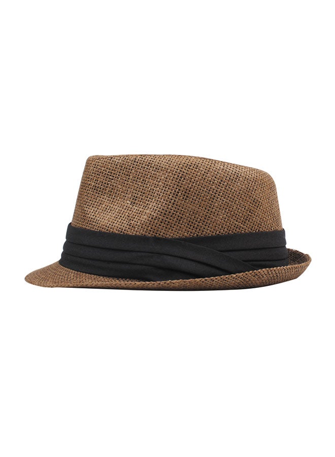 Ribbon Straw Hat Coffee - Image 3