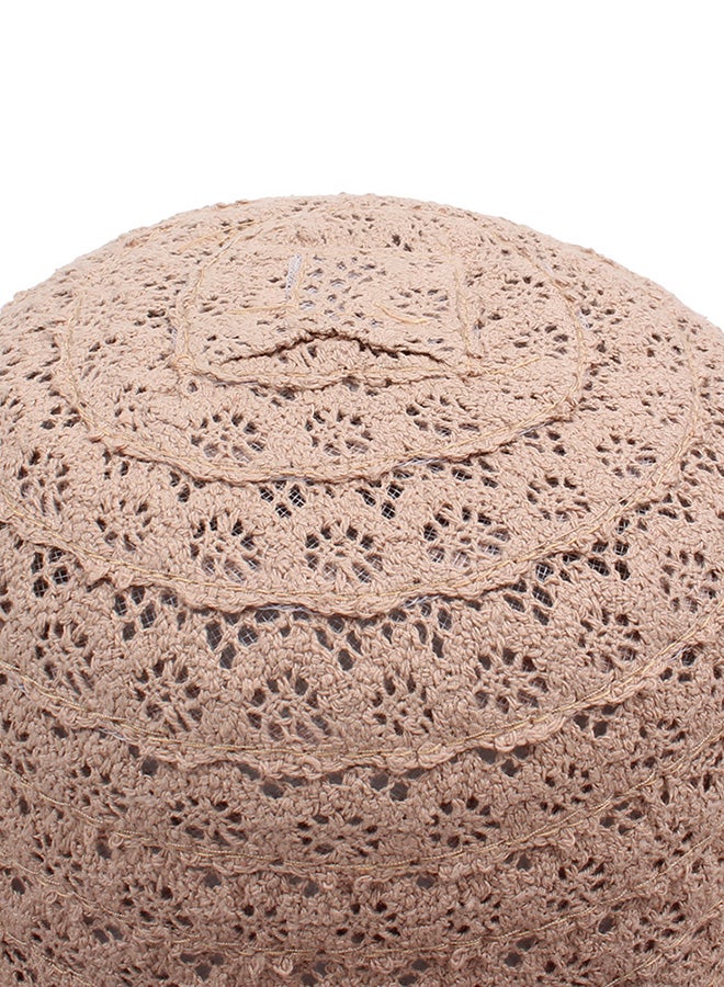 Straw Hat With Ribbon Bow Beige - Image 2