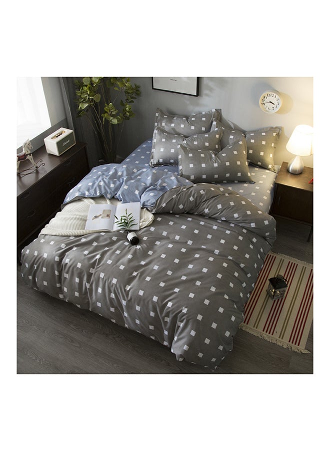 4-Piece Floral Design Bedding Set Cotton Multicolour