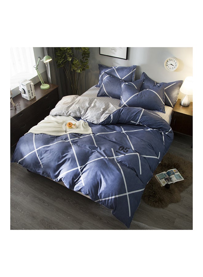 4-Piece Floral Design Bedding Set Cotton Multicolour