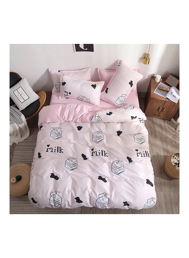 Generic - 4-Piece Floral Design Bedding Set Cotton Multicolour - Image 1