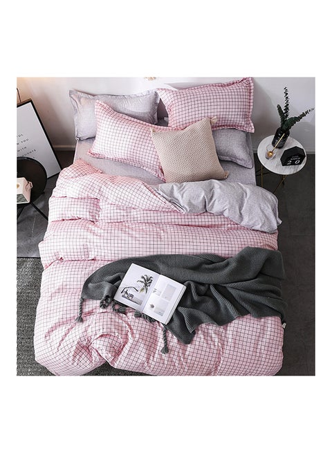 4-Piece Floral Design Bedding Set Cotton Multicolour