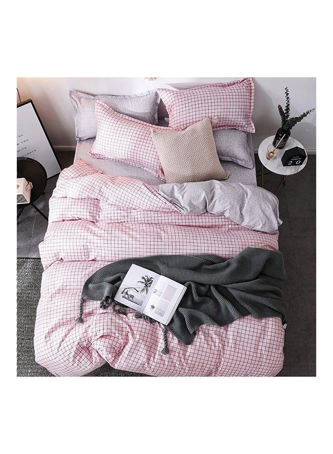 4-Piece Floral Design Bedding Set Cotton Multicolour 