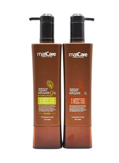 Maxcare Argan Oil Shampoo And Conditioner For All Hair Types 800ml 