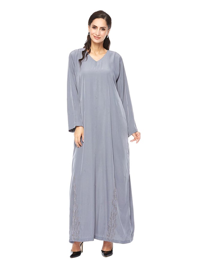 أتام جلابية أنيقة رمادي - Image 1