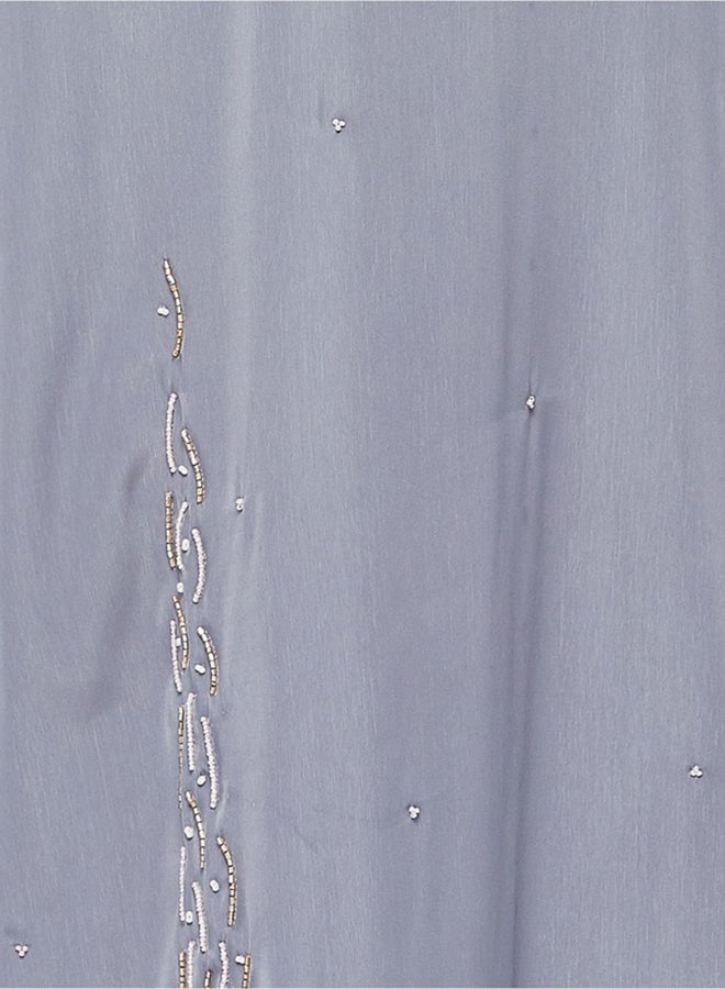 أتام جلابية أنيقة رمادي - Image 3