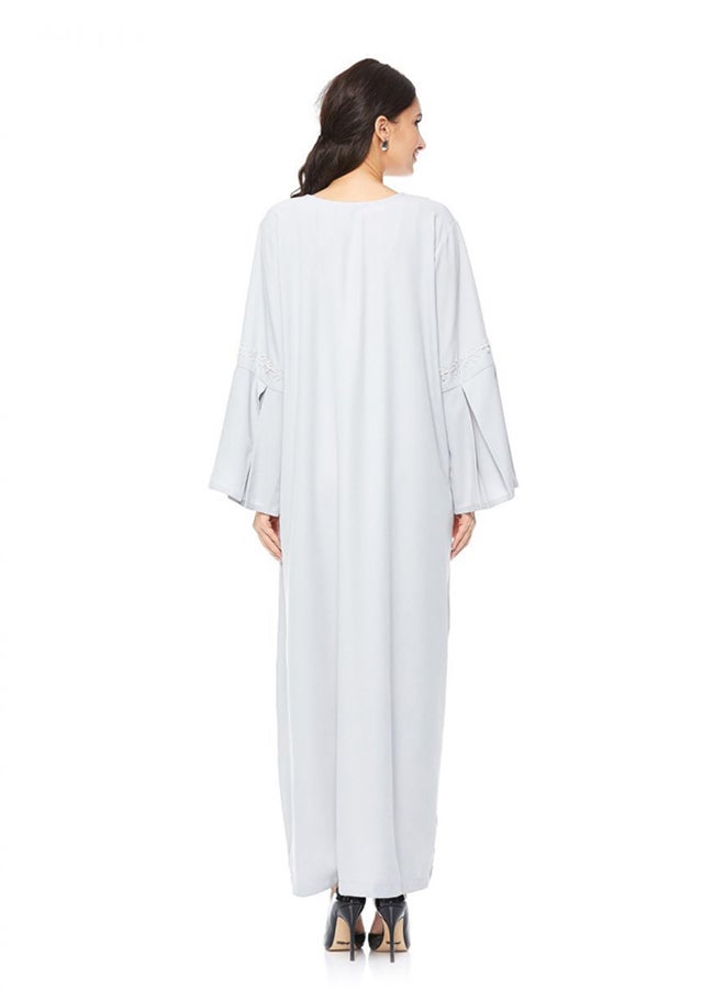 أتام جلابية أنيقة رمادي - Image 2