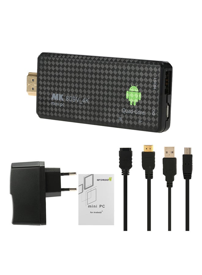 Android TV Dongle Mini PC Miracast WiFi Smart Media Player V2491 Black