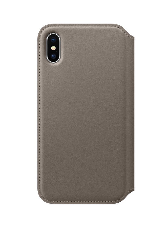 EHOME Protective Wallet Case Cover For Apple iPhone XS Grey  - Image 1