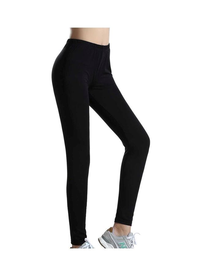 Sharpdo Casual Polyester Leggings Black - Image 5
