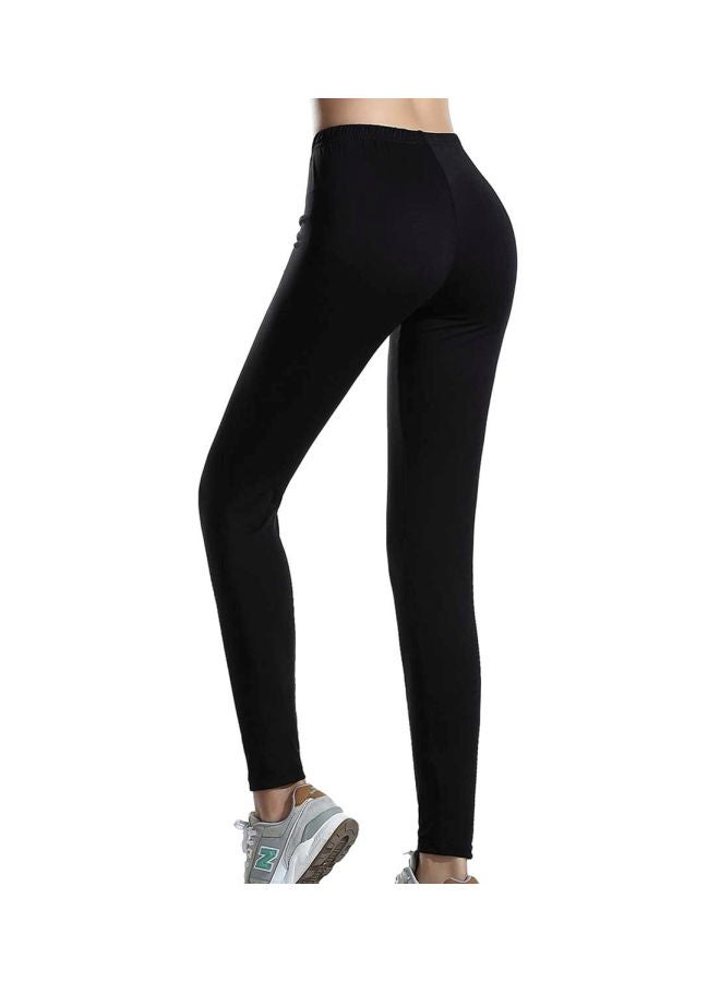 Sharpdo Casual Polyester Leggings Black - Image 4