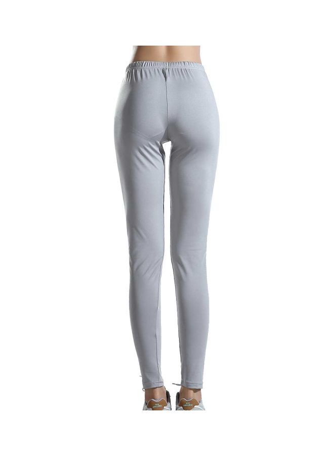 Sharpdo Casual Polyester Leggings Grey - Image 3