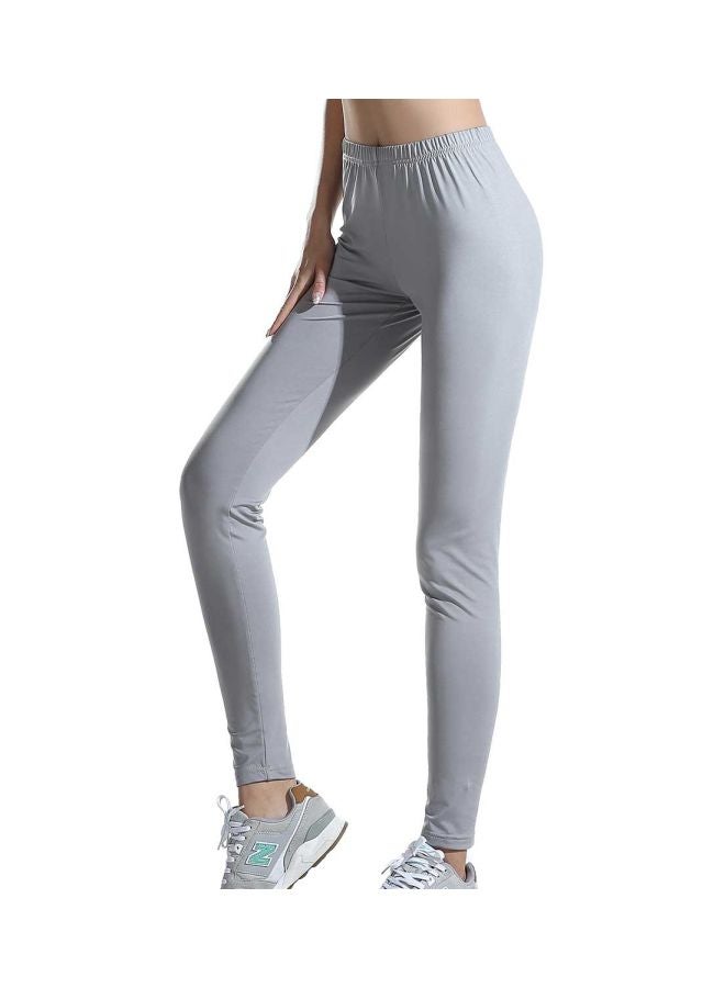 Sharpdo Casual Polyester Leggings Grey - Image 4