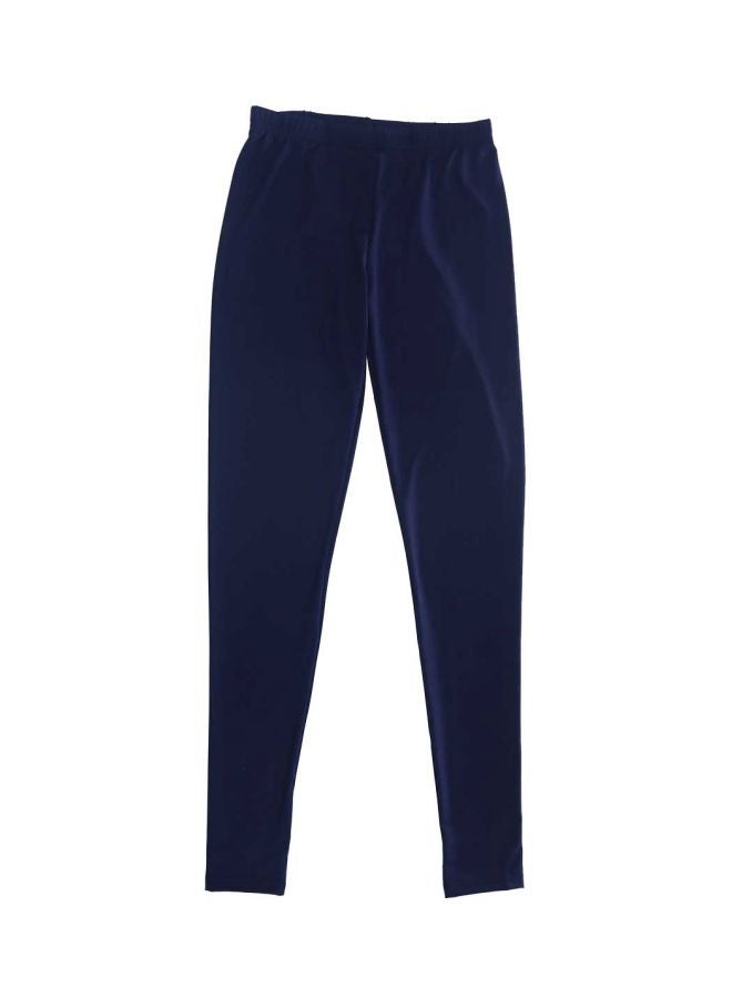 Sharpdo Casual Polyester Leggings Navy Blue - Image 2