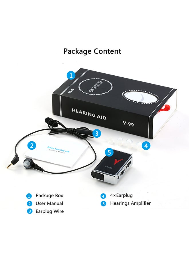 V-99 Digital Hearing Aid Wired Voice Sound Amplifier