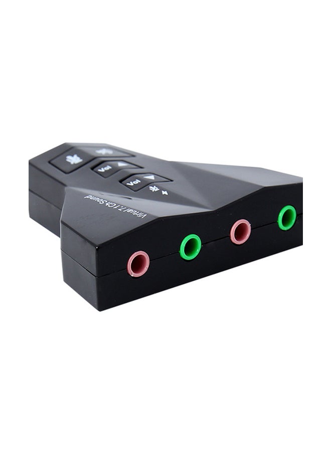 USB 2.0 3D Audio Sound Card Adapter Black - Image 2