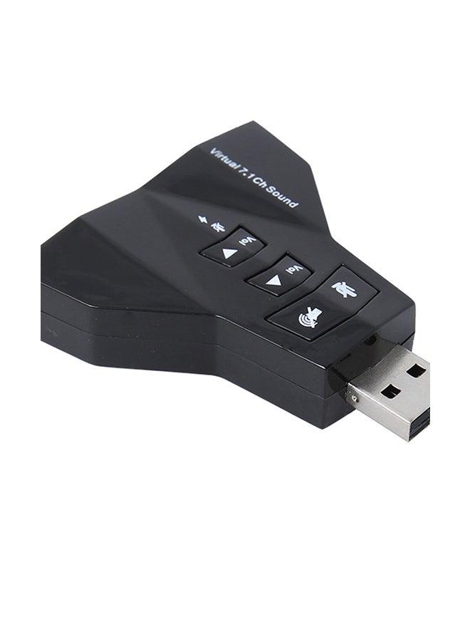 USB 2.0 3D Audio Sound Card Adapter Black - Image 3