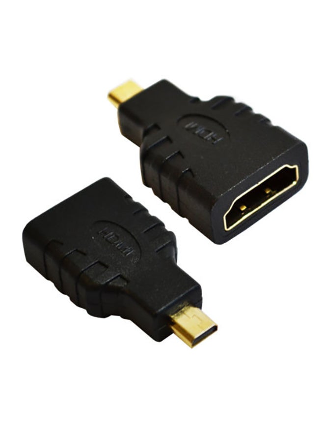Micro Hdmi to Hdmi Cable Adapter Black  - Image 1