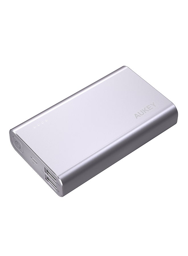 Aukey High Capacity Power Bank Silver - Image 1