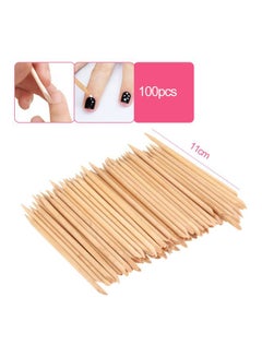 Generic 100-Piece Nail Cuticle Pusher Beige  - Image 4