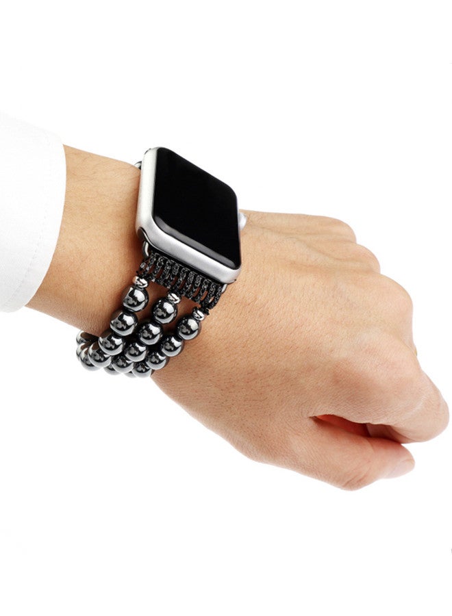 ISank Bracelet Strap Replacement Band For Apple Watch Series 1/2/3/4 38mm/40mm Black  - Image 2