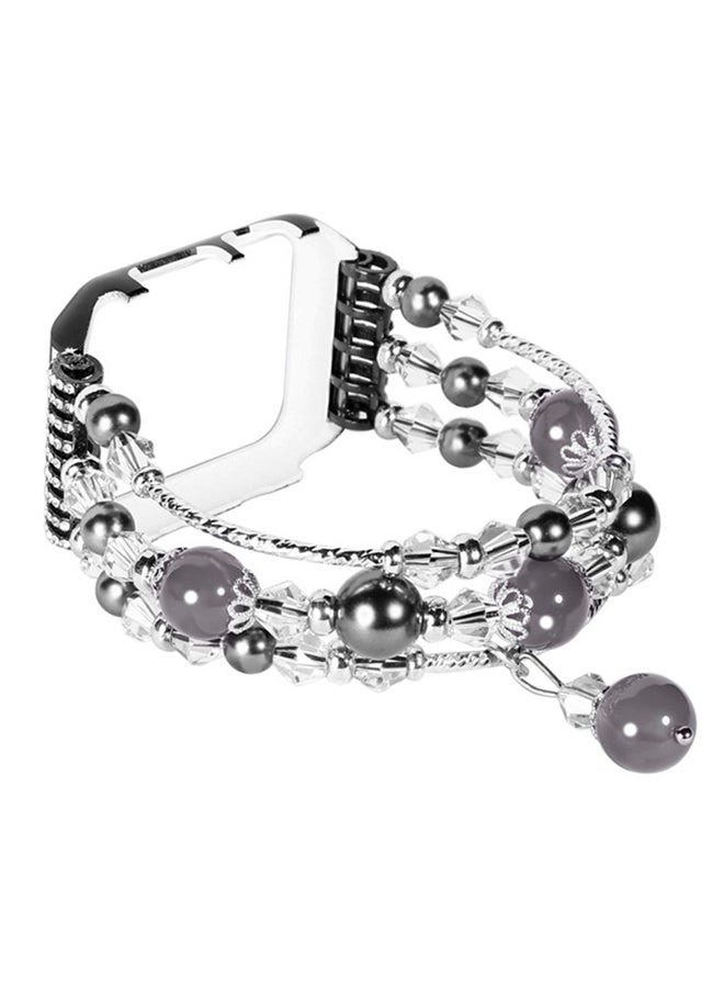 آيسانك سوار بديل مع إطار لساعة أبل من السلسلة 1/2/3/4 قياس 38 و40 مم رمادي - Image 1