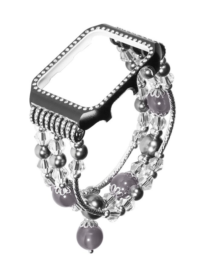 آيسانك سوار بديل مع إطار لساعة أبل من السلسلة 1/2/3/4 قياس 38 و40 مم رمادي - Image 2