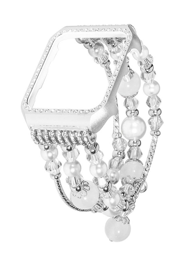 ISank Replacement Band With Frame For Apple Watch 1/2/3/4 42/44mm White - Image 2