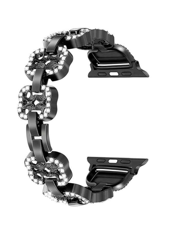 ISank Bracelet Strap Replacement Band For Apple Watch Series 1/2/3/4 38mm/40mm Black - Image 2