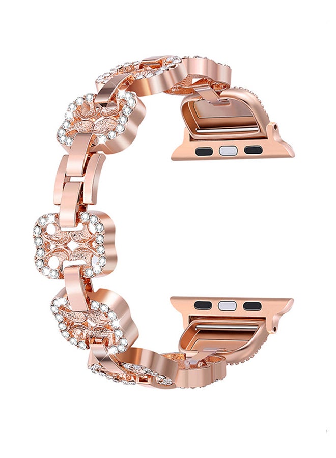 ISank Bracelet Strap Replacement Band For Apple Watch Series 1/2/3/4 38mm/40mm Rose Gold  - Image 2