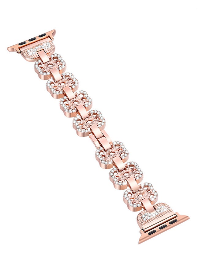 ISank Bracelet Strap Replacement Band For Apple Watch Series 1/2/3/4 38mm/40mm Rose Gold  - Image 1