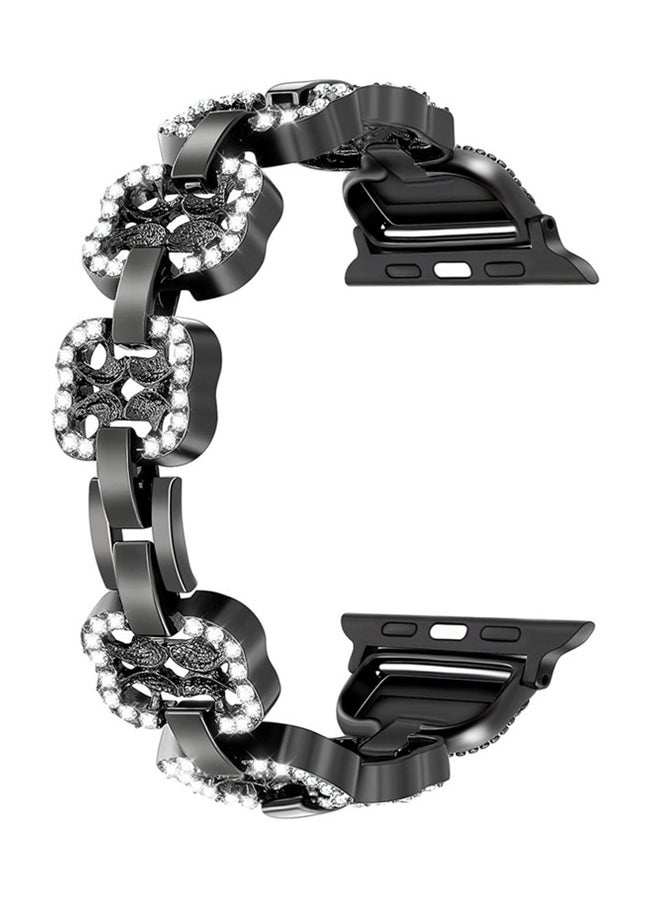 ISank Bracelet Strap Replacement Band For Apple Watch Series 1/2/3/4 42mm/44mm Black - Image 2
