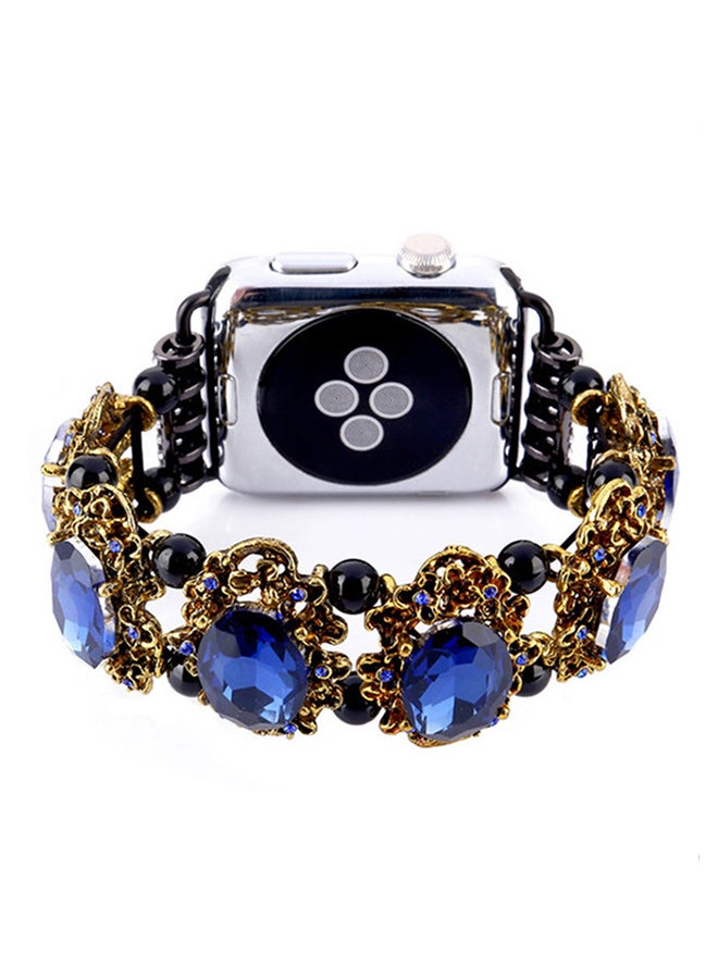 ISank Bracelet Replacement Band For Apple Watch Series 3/4/5 Royal Blue - Image 2