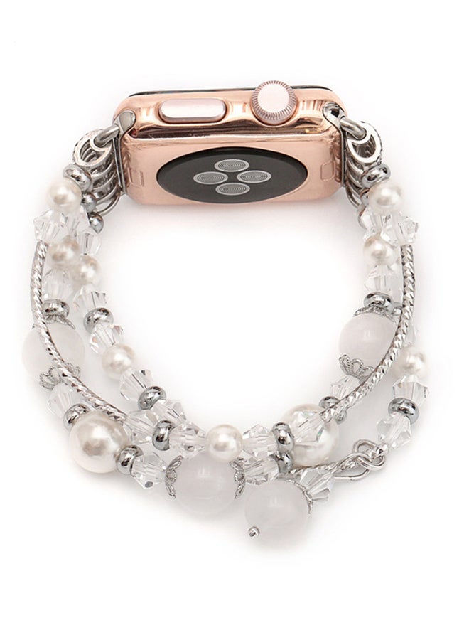 آيسانك سوار بديل لساعة أبل ووتش سيريز 3/4/5 فضي - Image 2