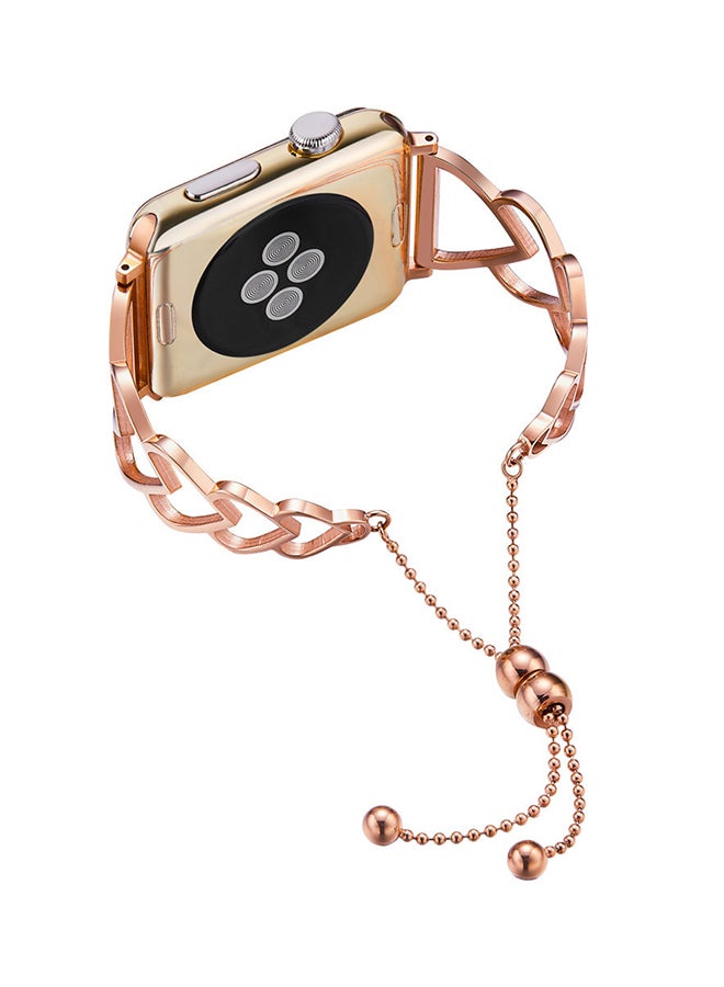 آيسانك سوار بديل لساعة أبل 3/4/5 ذهبي وردي - Image 2