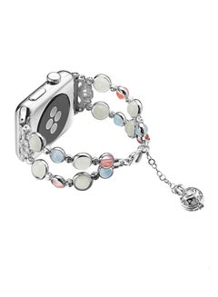 ISank Luminous Strap Replacement Band for Apple Watch Series 1/2/3/4 42mm/44mm Silver  - Image 2