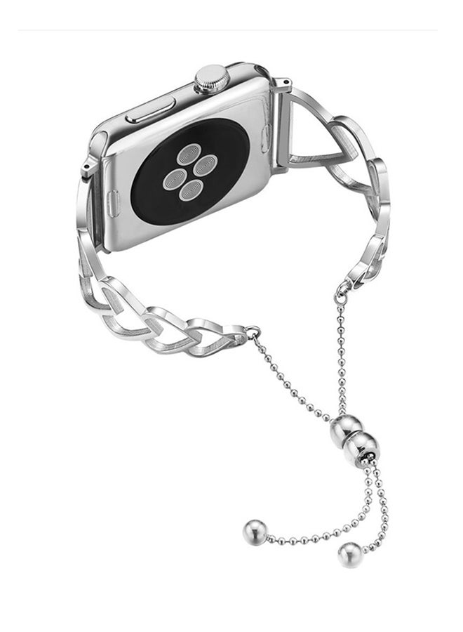 ISank Bracelet Replacement Band For Apple Watch Series 3/4/5 Silver - Image 2