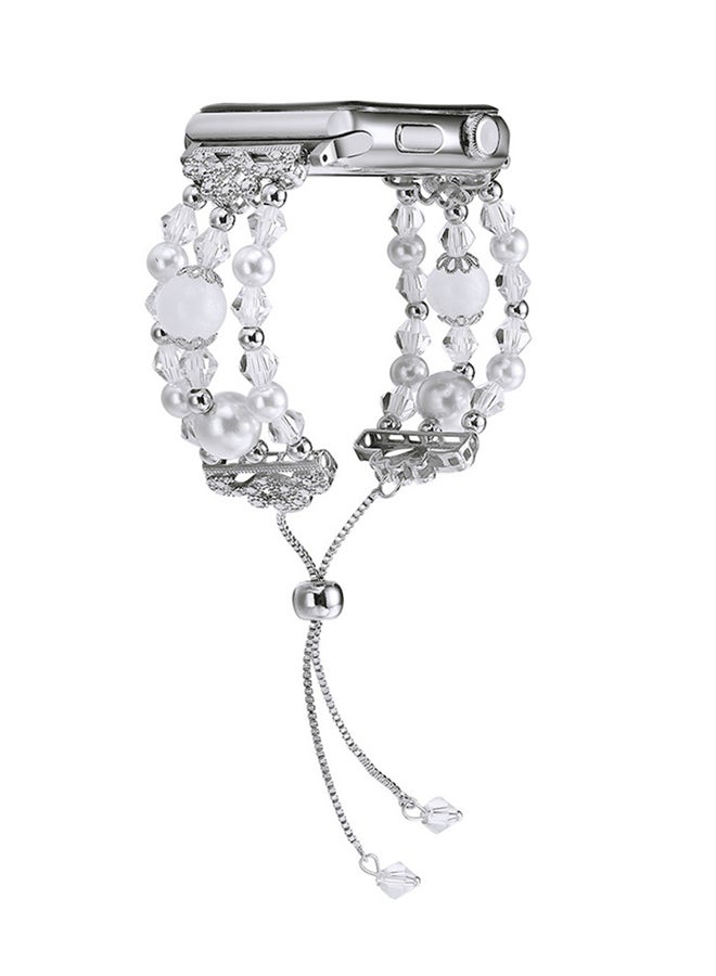 آيسانك سوار بديل لساعة أبل ووتش سيريز 3/4/5 فضي - Image 2