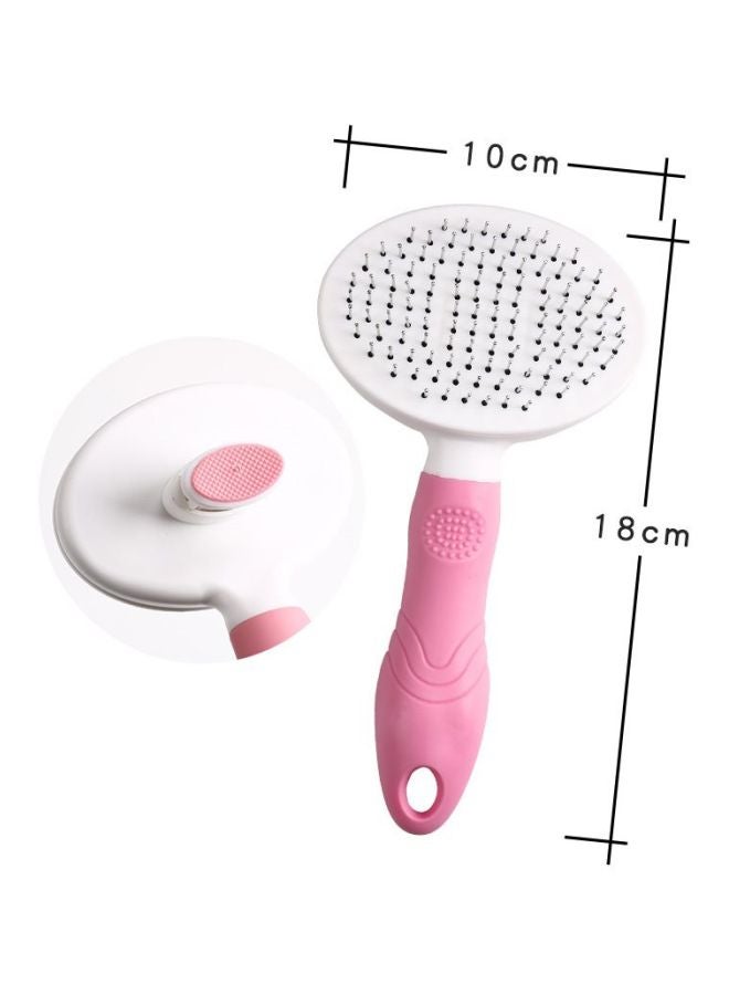 Shedding Tool Brush Comb Pink/White - Image 2