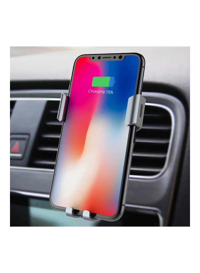 Wireless Fast Charger Car Mount Black/Silver - Image 2