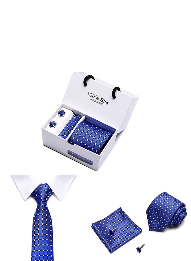 Sharpdo Polyester Necktie Set Blue/Black/White  - Image 3