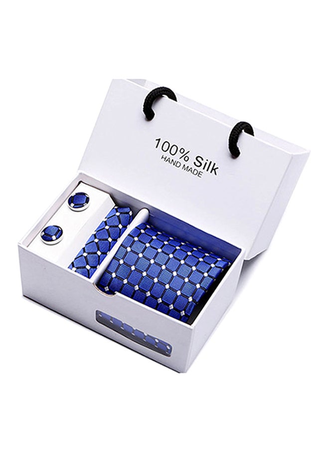 Sharpdo Polyester Necktie Set Blue/Black/White  - Image 2