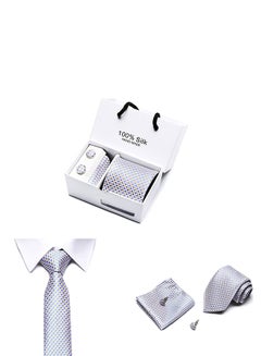 Sharpdo Polyester Necktie Set Grey/Blue/Beige  - Image 3