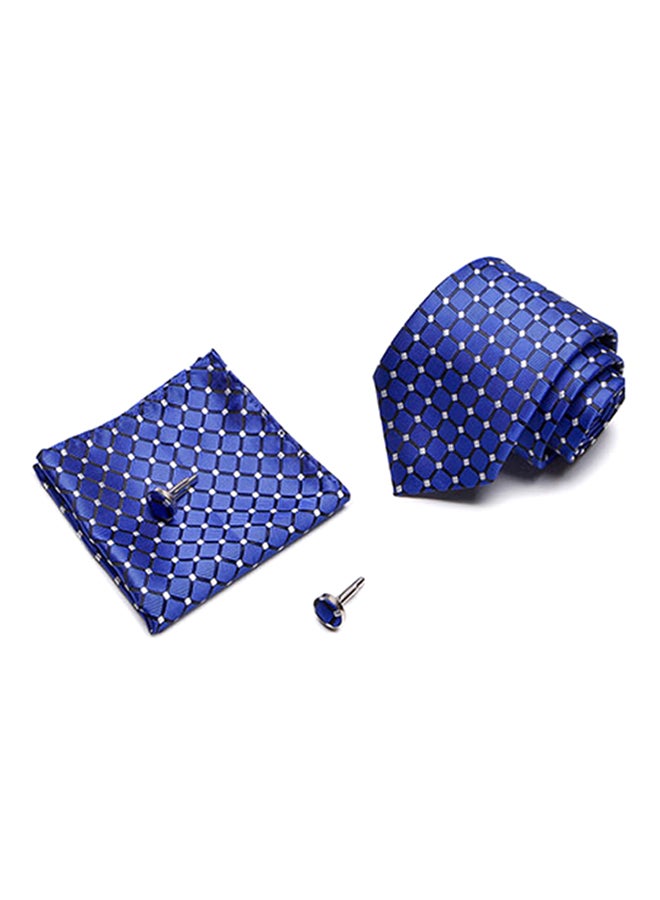 Sharpdo Polyester Necktie Set Blue/Black/White  - Image 1
