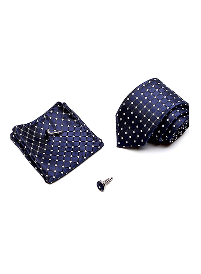 شاربدو مجموعة ربطة عنق بوليستر أزرق/أسود/أبيض - Image 1