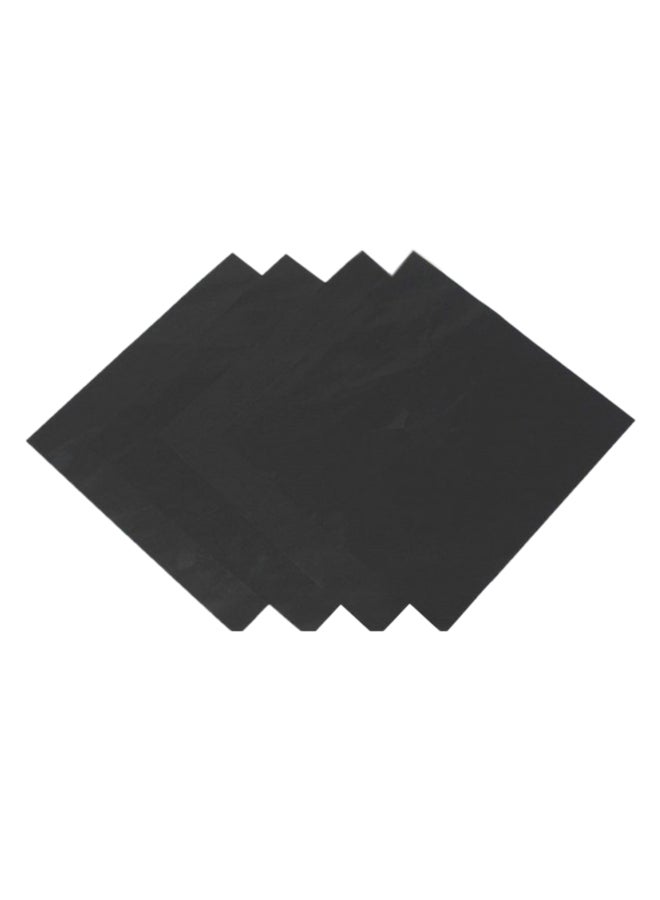 طقم مناشف من 4 قطع لتجفيف موقد غاز من التفلون أسود 27X27سم 