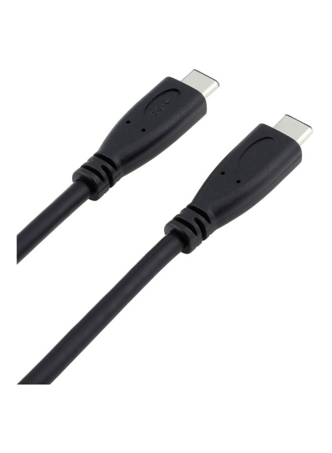 كابل شحن ومزامنة بيانات من منفذ USB 3.1 Type C ذكر إلى ذكر أسود - Image 2